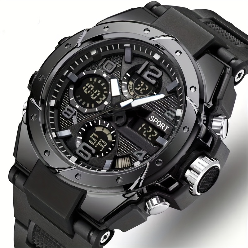 Rugged Sport Strap - Rugged Dual Display Men's Sports Watch