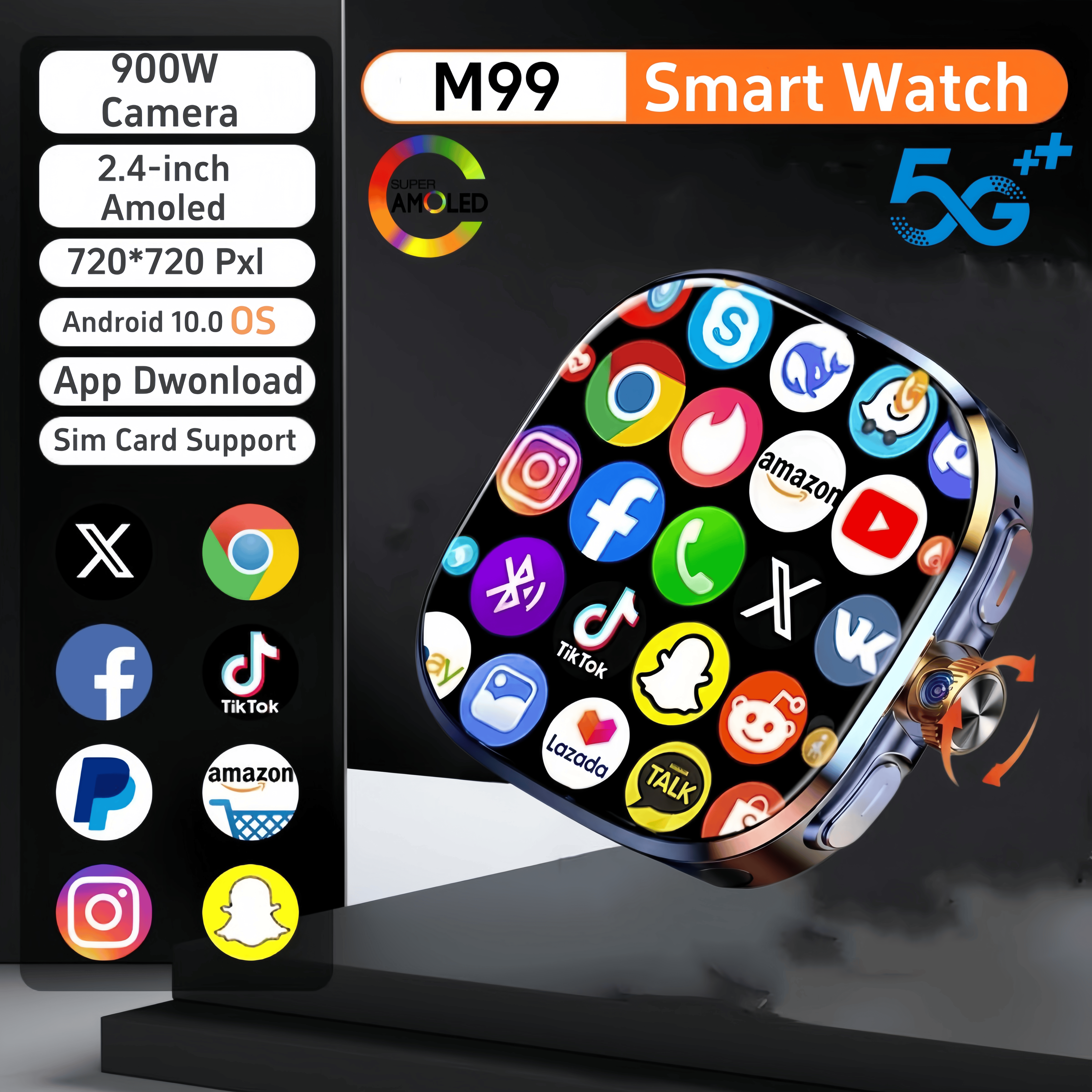 Smartwatch Store - 32GB+1024GB M99 Smart Watch 4G LTE