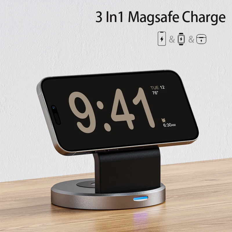 Watch Charging Dock - 3 In 1 Magnetic Wireless Charger