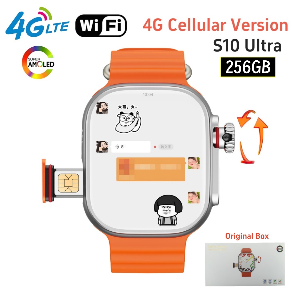 Smartwatch Id - 32+256GB 4G Smart Watch Android System