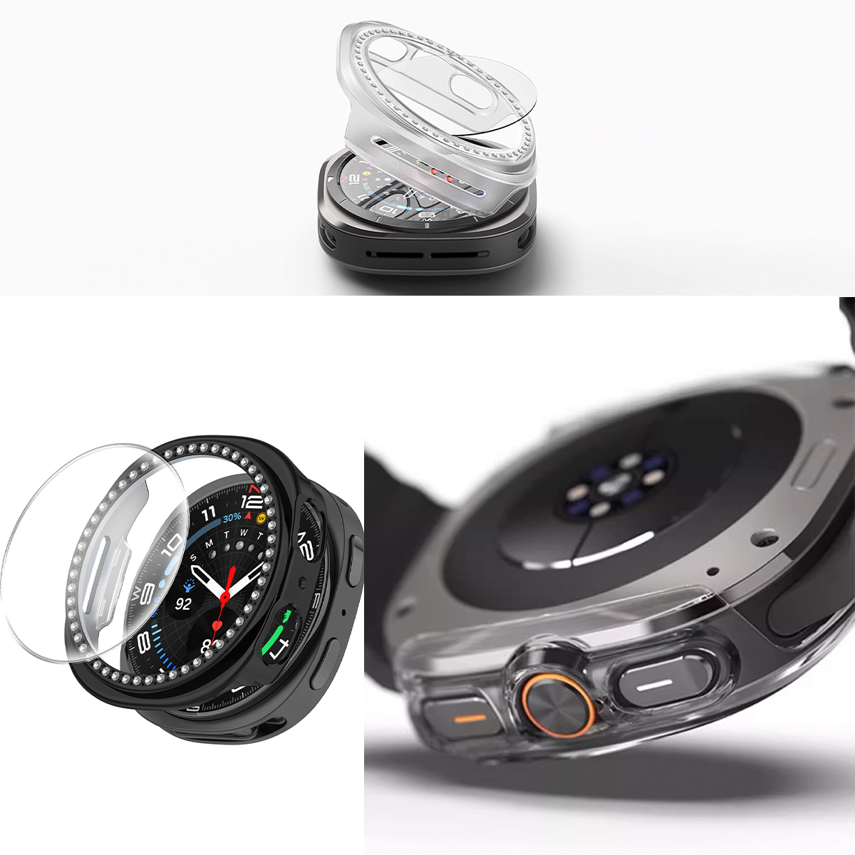 Case + Glass Full Coverage Bum - Samsung Smartwatch Accessories ulasan dan harga