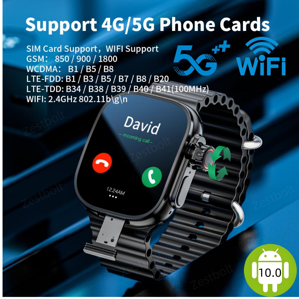 Curved Display 4G Android 10 S - Smartwatch Store ulasan dan harga