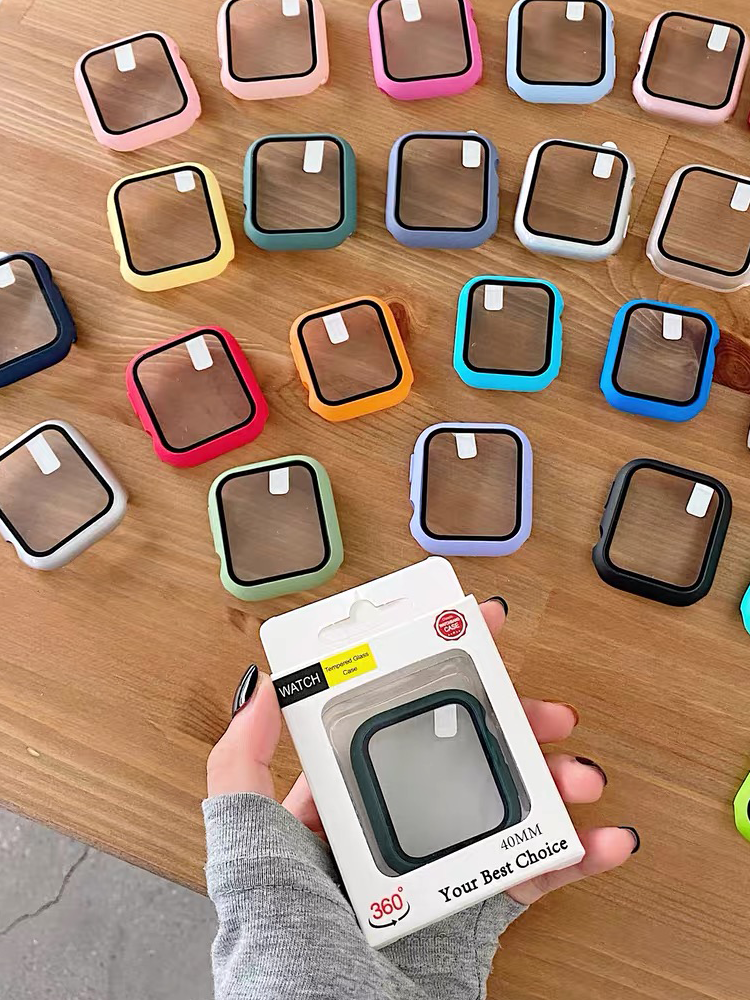Tempered Glass+Case For Apple  - Smartwatch Band Accessories ulasan dan harga