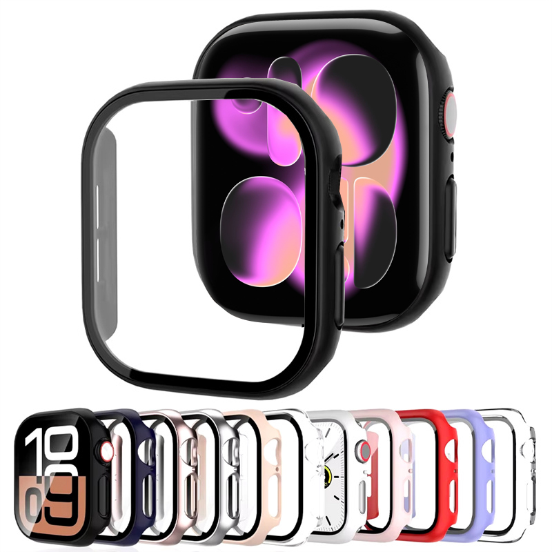 Tempered Glass+Case For Apple  - Smartwatch Band Accessories ulasan dan harga