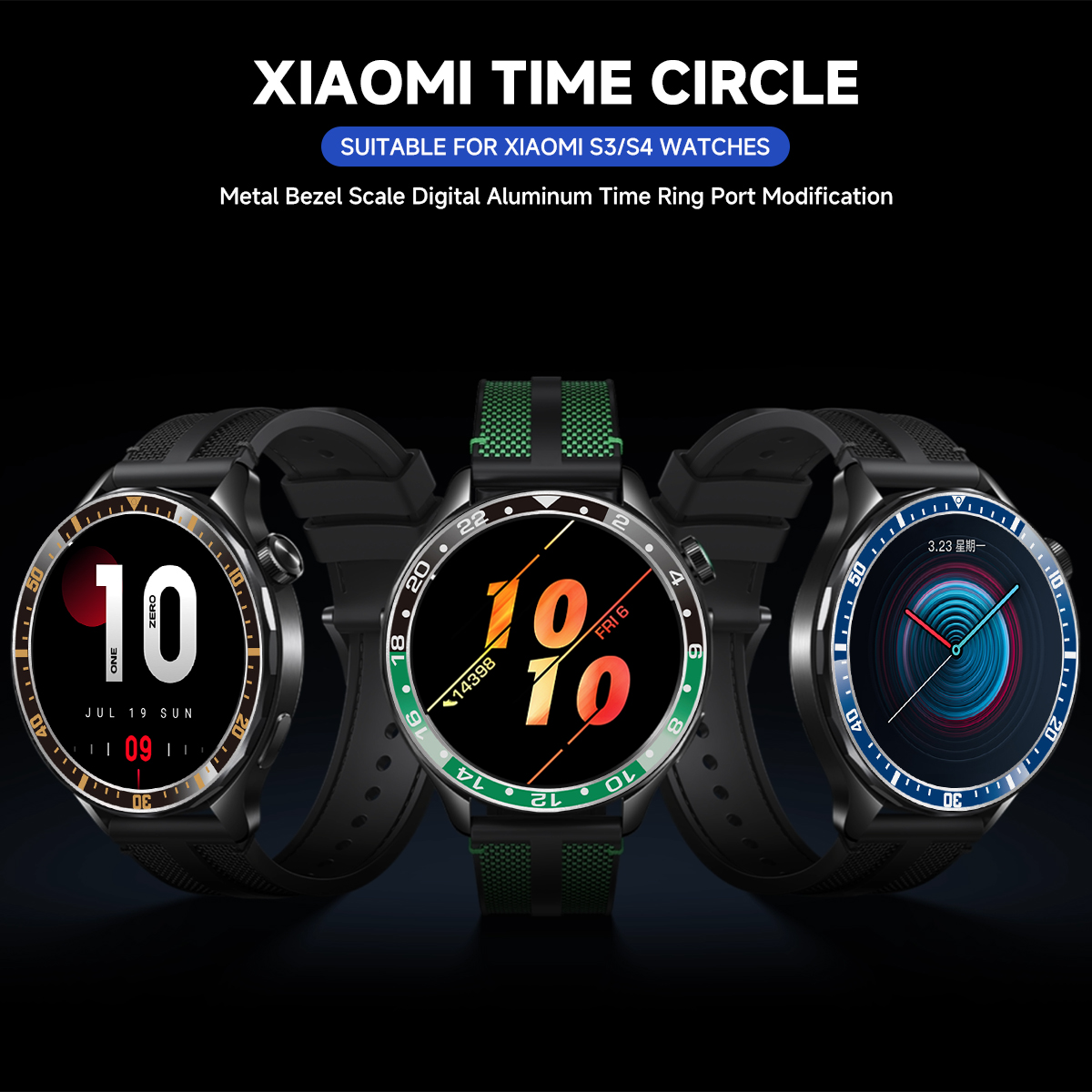 Steel Bezel Rings For Xiaomi W - Xiaomi Smartwatch S3 Accessories ulasan dan harga