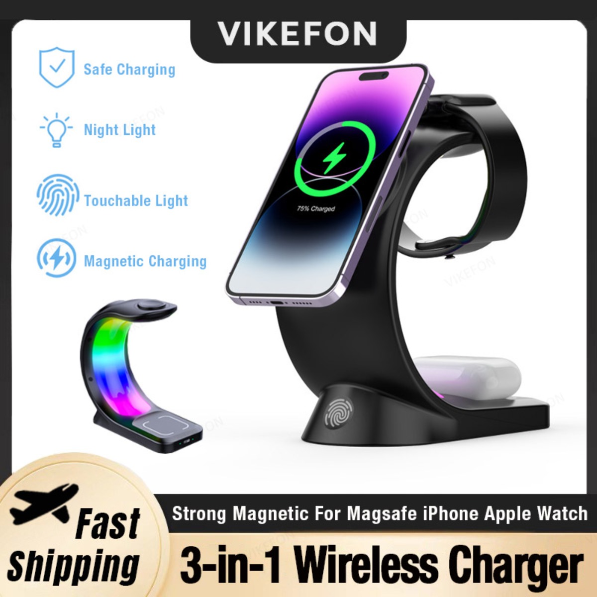 Magnetic Wireless Charger Touc - Smartwatch Touch ulasan dan harga