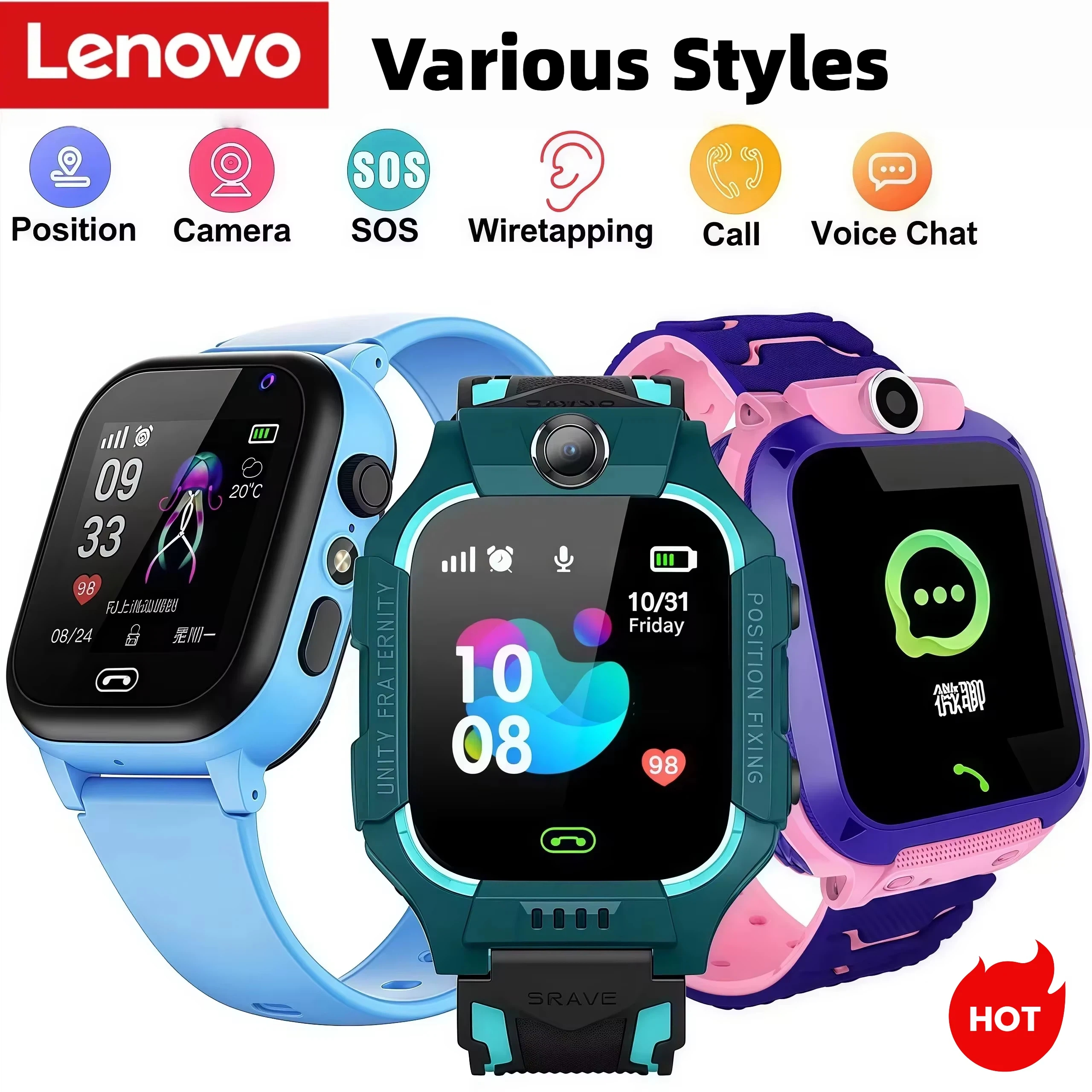 Lenovo Kids Smart Watch SOS GP - Smartwatch Id ulasan dan harga