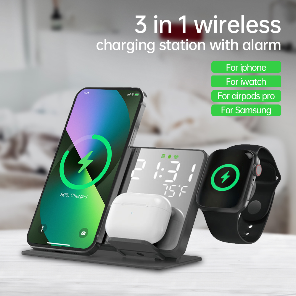 3 in 1 Wireless Charger For iP - Smartwatch Touch ulasan dan harga