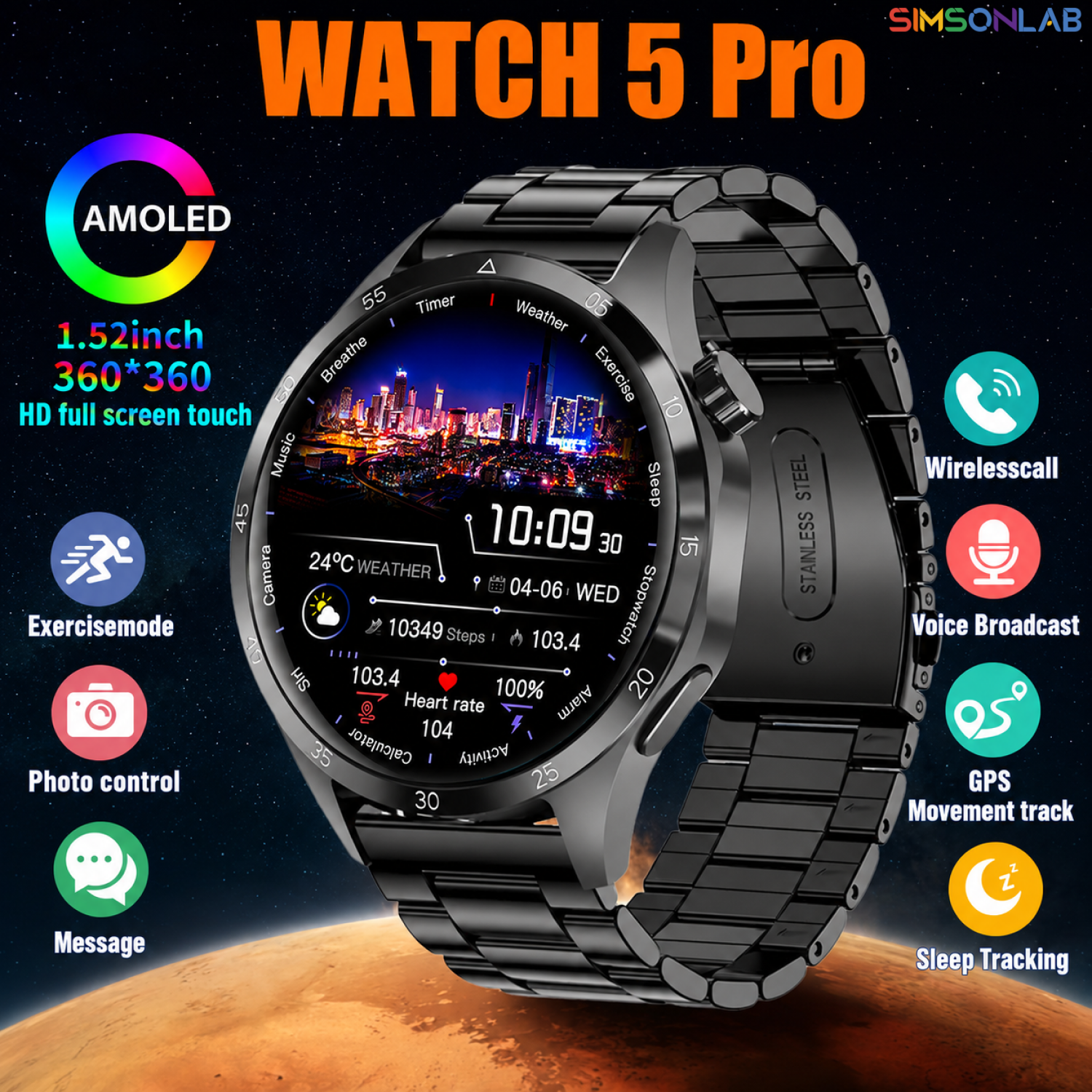 2026 Watch 5 Pro GPS Track Com - Smartwatch Instagram ulasan dan harga