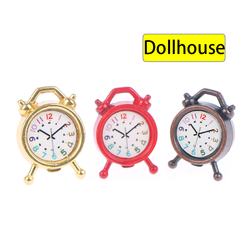 1PC 1:12 Scale Alarm Clock Dol - Accessories With Watch ulasan dan harga