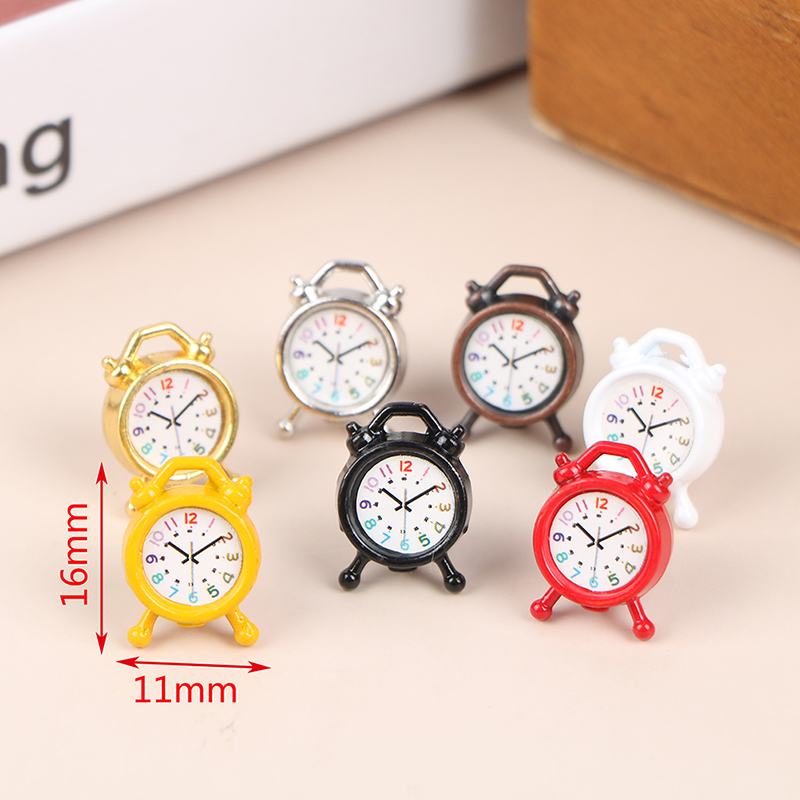 1PC 1:12 Scale Alarm Clock Dol - Accessories With Watch ulasan dan harga