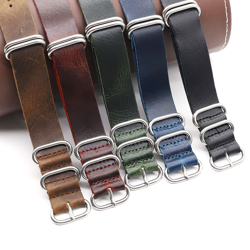 Genuine Leather Watch Band 18m - Nylon Nato Strap ulasan dan harga