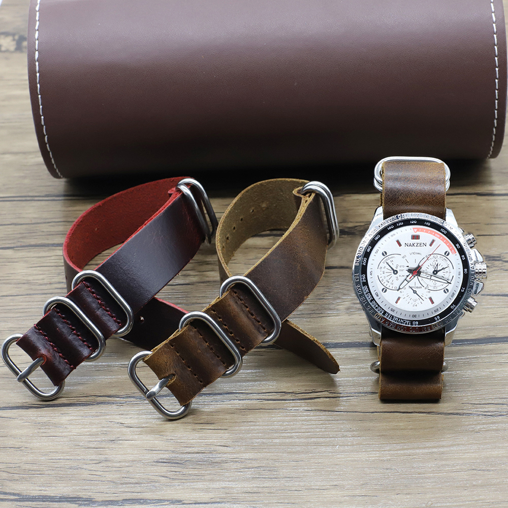 Genuine Leather Watch Band 18m - Nylon Nato Strap ulasan dan harga