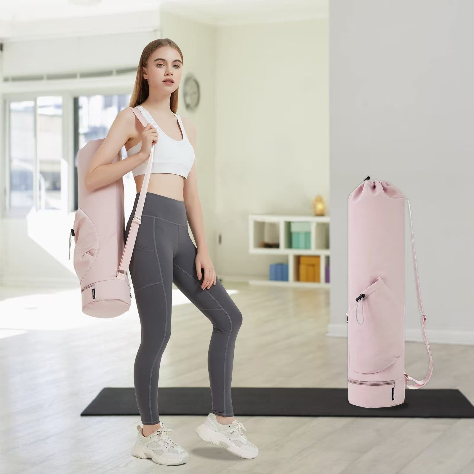 Women's Crossbody Yoga Mat Bag - Rugged Sport Strap ulasan dan harga