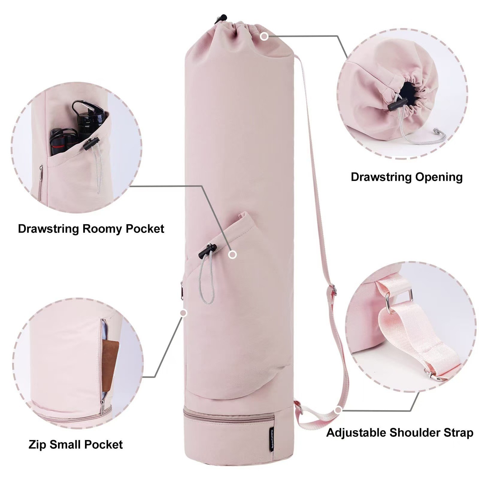 Women's Crossbody Yoga Mat Bag - Rugged Sport Strap ulasan dan harga