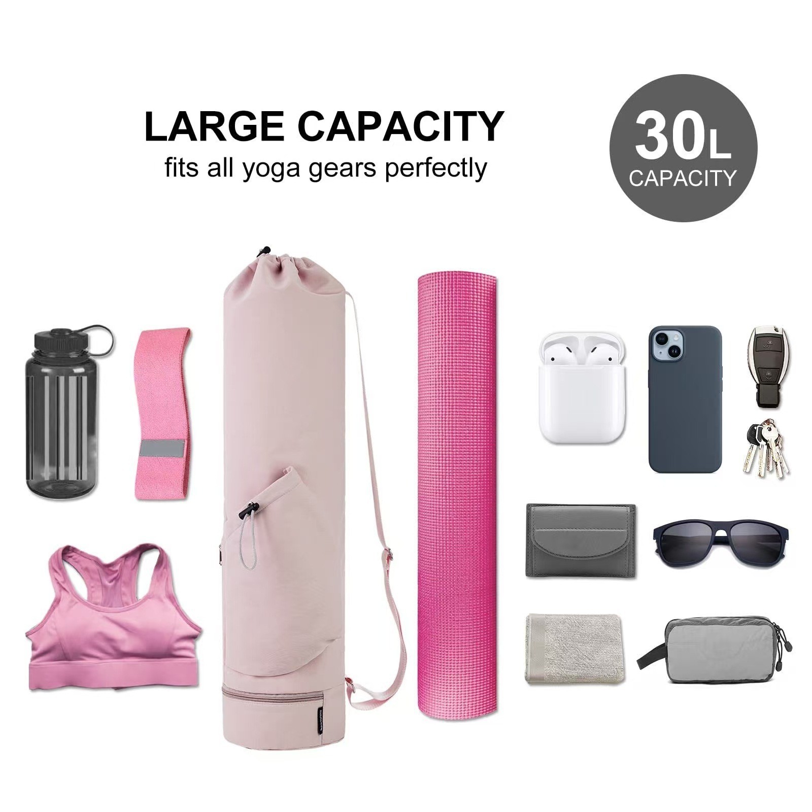 Women's Crossbody Yoga Mat Bag - Rugged Sport Strap ulasan dan harga