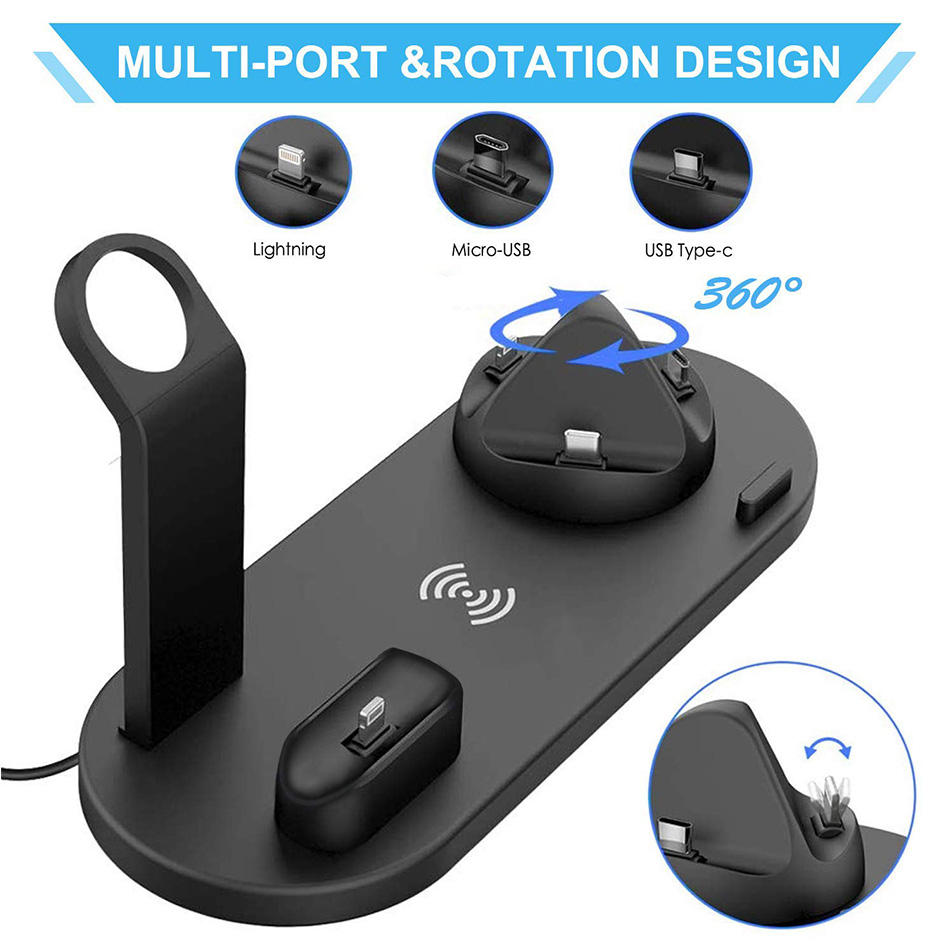 7 in 1 Wireless Charger Stand  - Watch Charging Dock ulasan dan harga