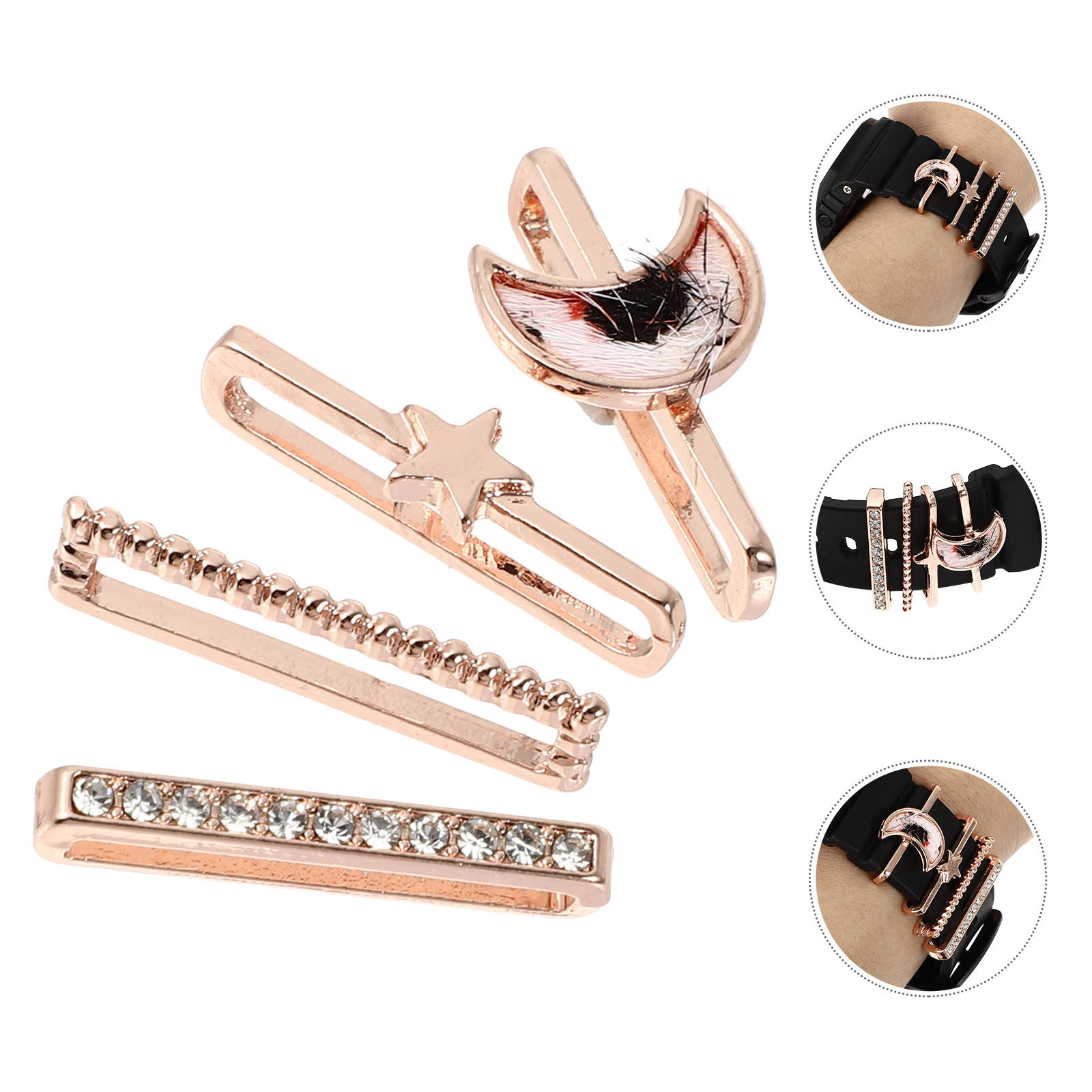 4Pcs Watchband Charms Decorati - Smartwatch Band Accessories ulasan dan harga