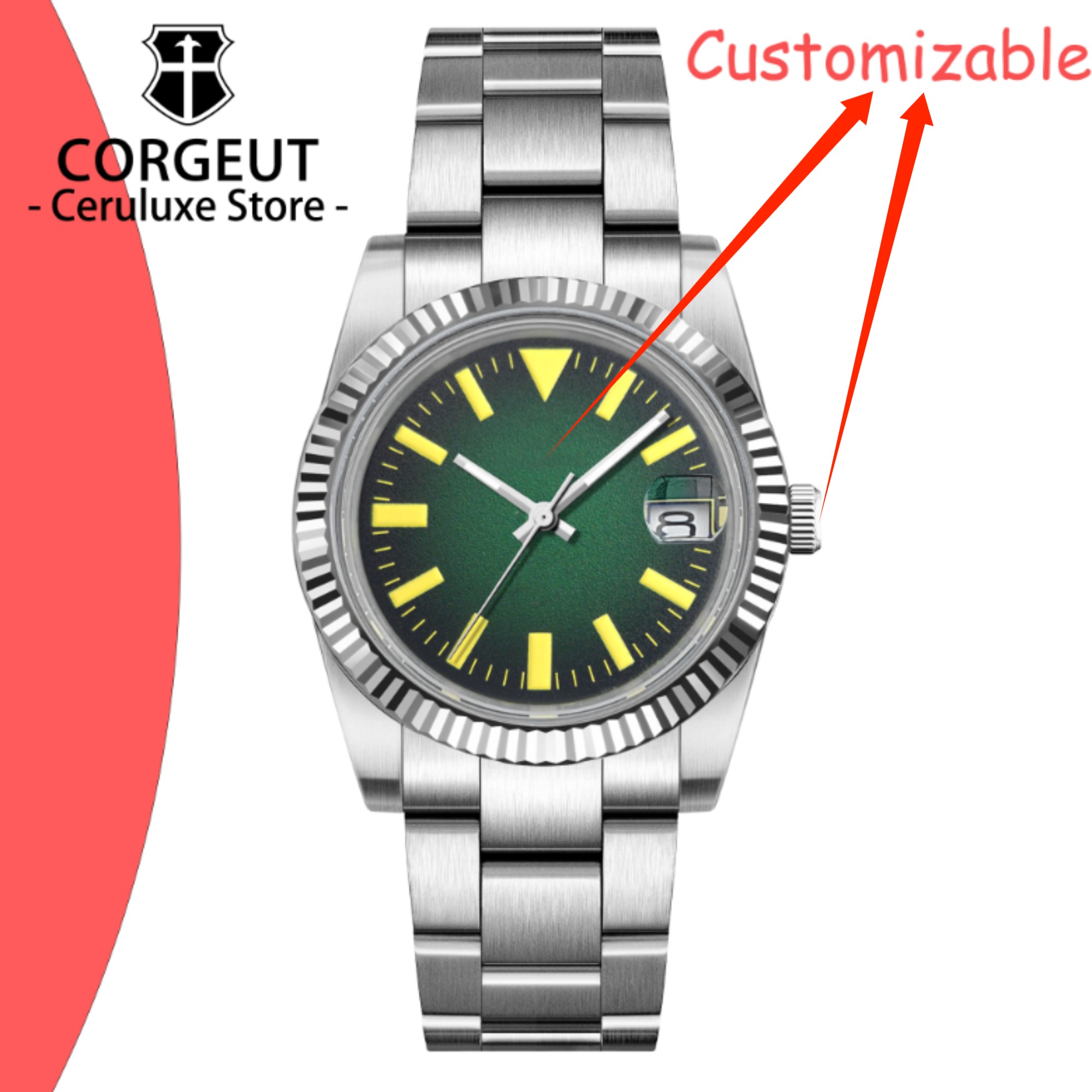Custom Logo 36/39mm New NH35 A - Accessories With Watch ulasan dan harga