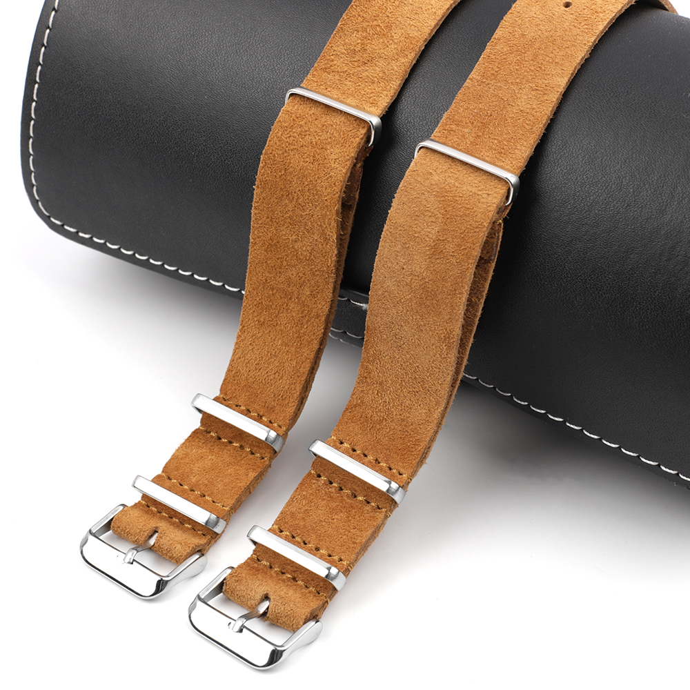 Soft Retro Suede Genuine Leath - Nylon Nato Strap ulasan dan harga