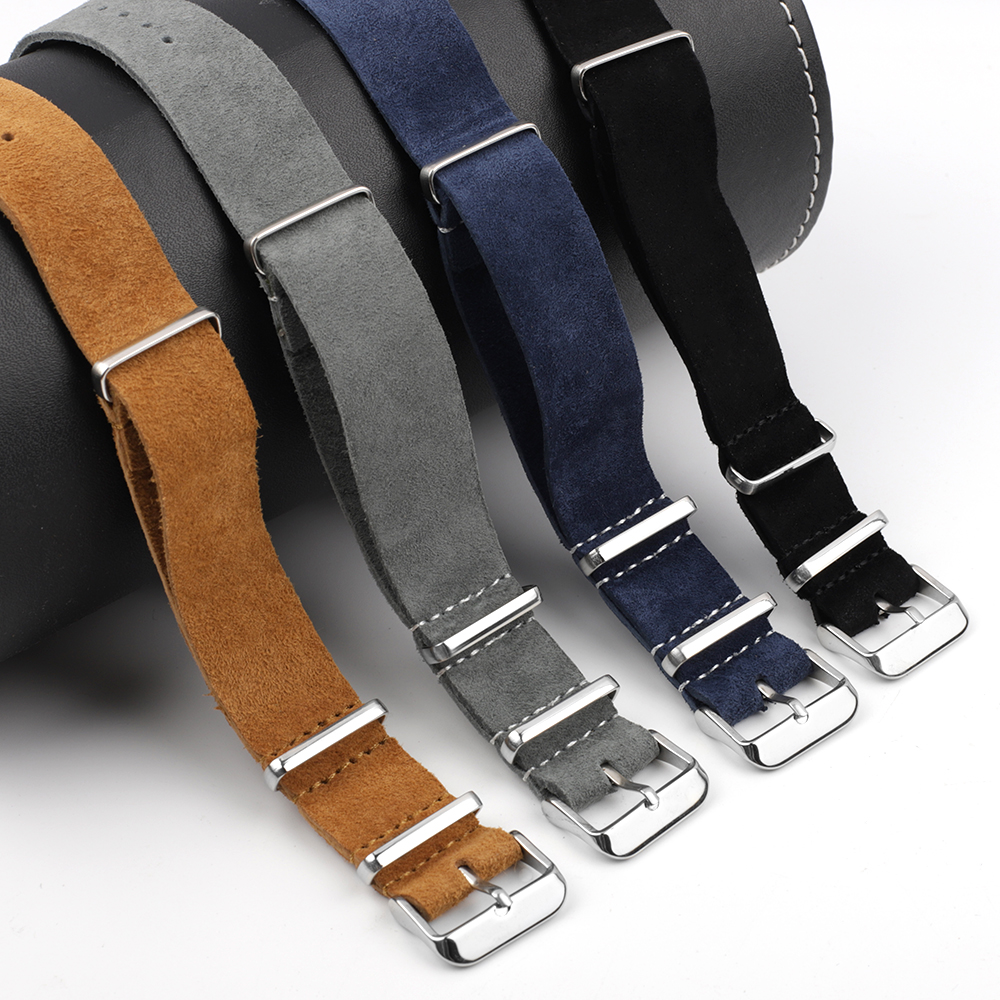 Soft Retro Suede Genuine Leath - Nylon Nato Strap ulasan dan harga
