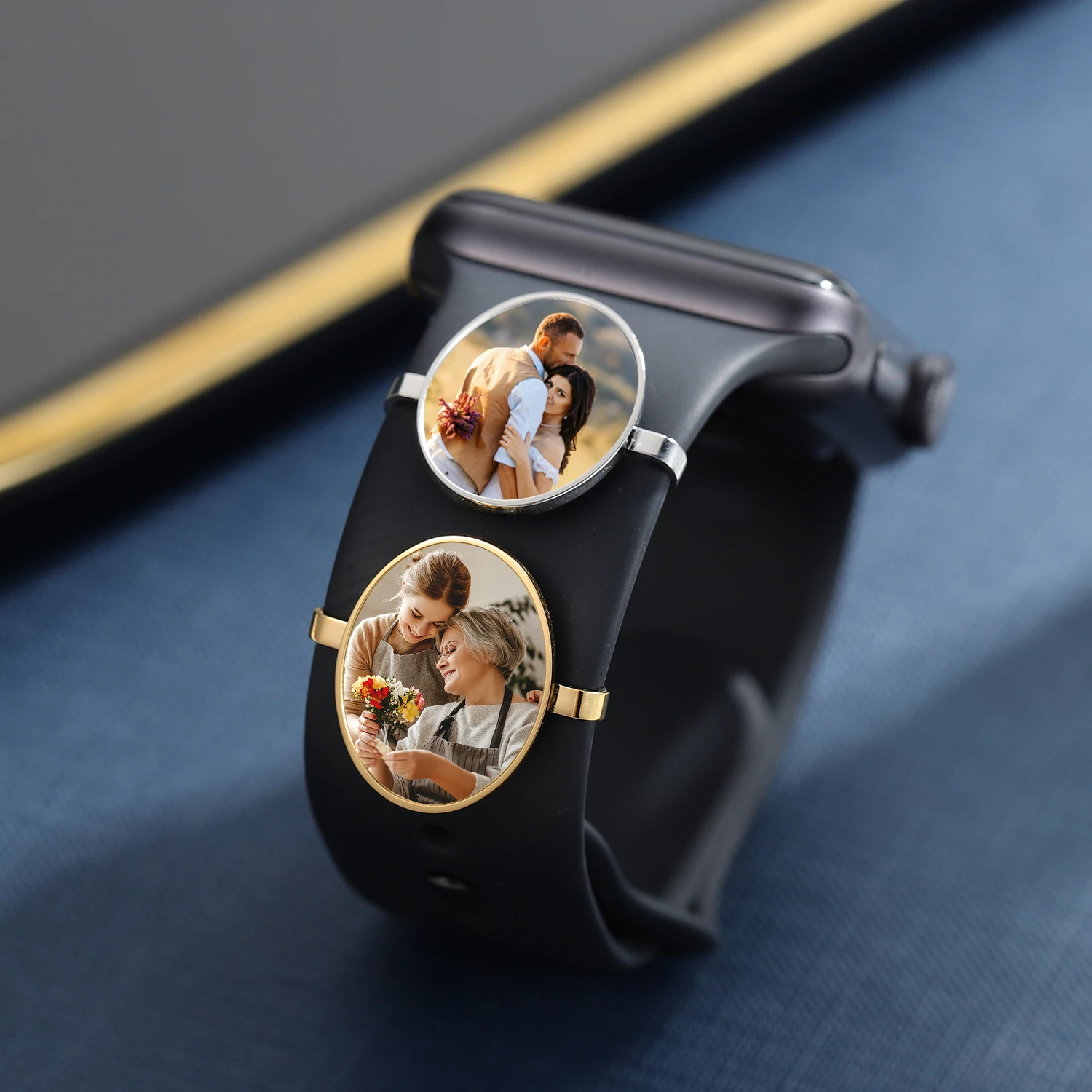 Custom Photo Smart Watch Charm - Smartwatch Straps & Accessories ulasan dan harga