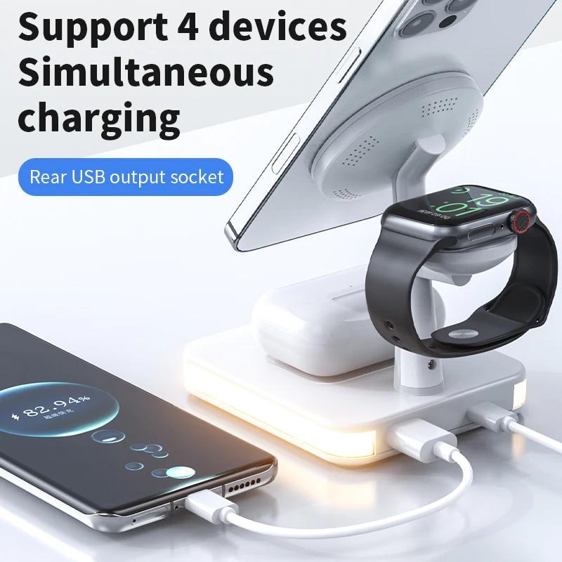 3 in 1 Wireless Chargers Stand - Watch Charging Dock ulasan dan harga