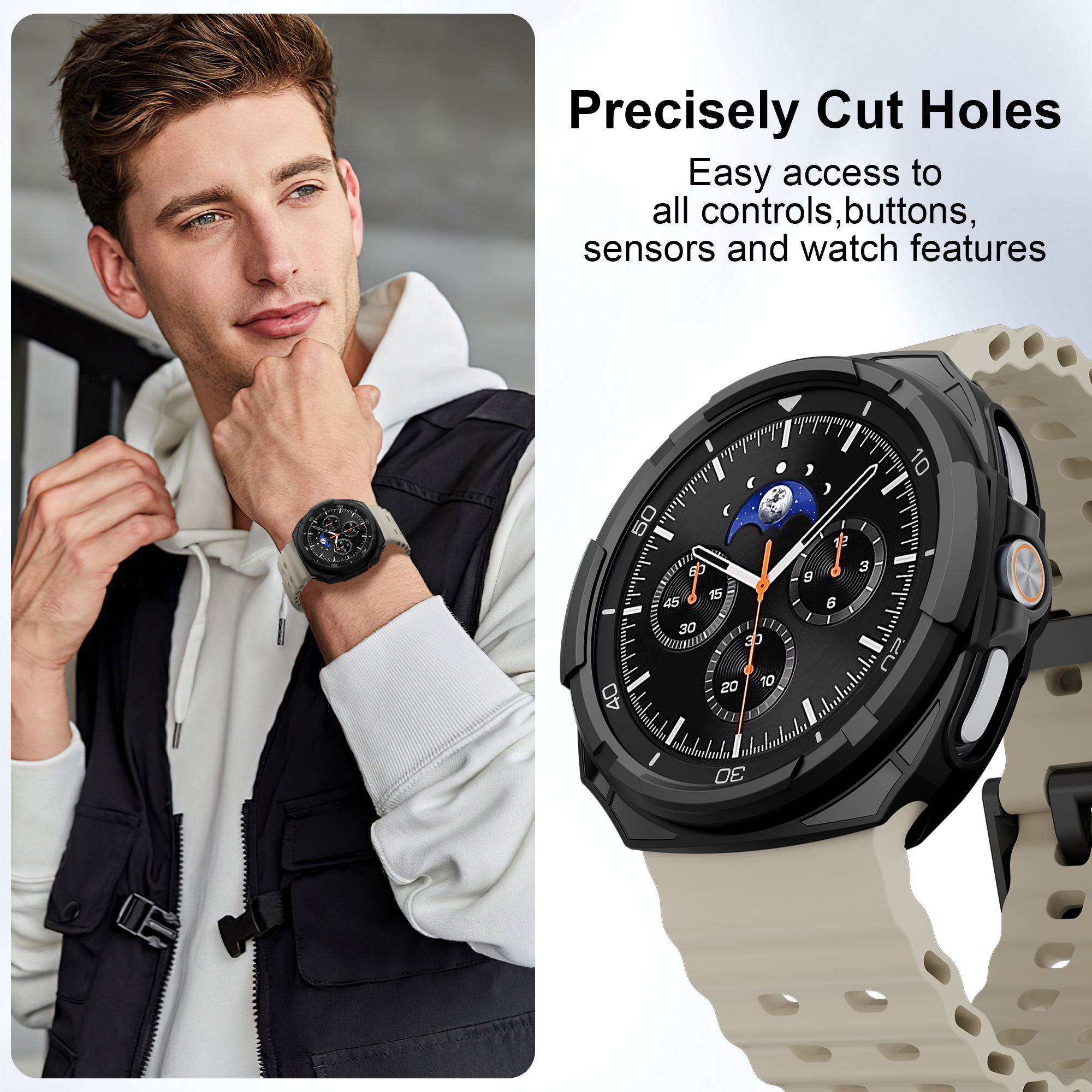 PC Case+Protective ring For Sa - Samsung Smartwatch Accessories ulasan dan harga