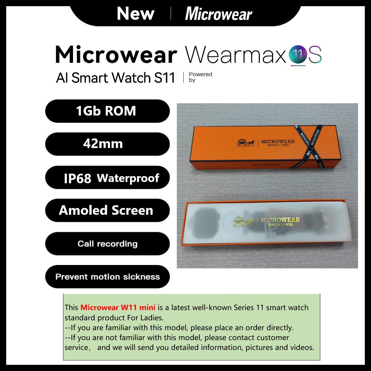 Microwear W11mini Watch11 Mini - Smartwatch M Active ulasan dan harga