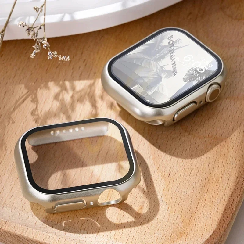 Tempered Glass+Cover For Apple - Smartwatch Band Accessories ulasan dan harga