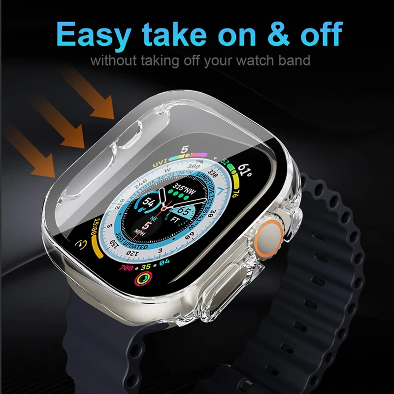 Glass+case For Apple Watch Ult - Smartwatch Band Accessories ulasan dan harga