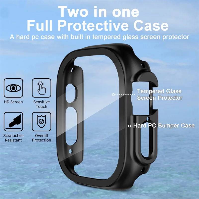Glass+case For Apple Watch Ult - Smartwatch Band Accessories ulasan dan harga