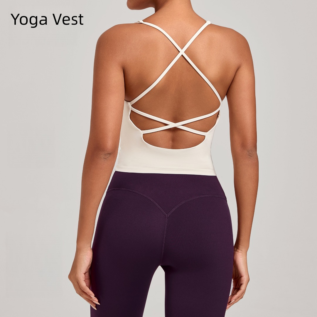 New Women's Yoga Vest Crossed  - Rugged Sport Strap ulasan dan harga