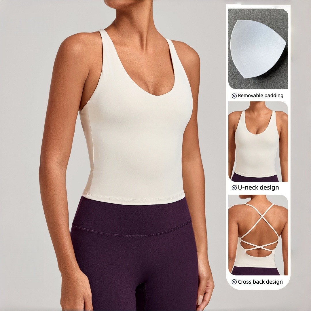 New Women's Yoga Vest Crossed  - Rugged Sport Strap ulasan dan harga
